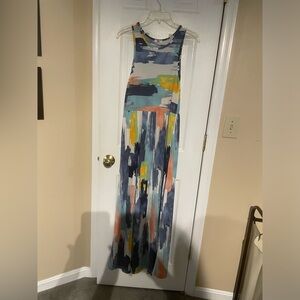Egs watercolor maxi dress size medium